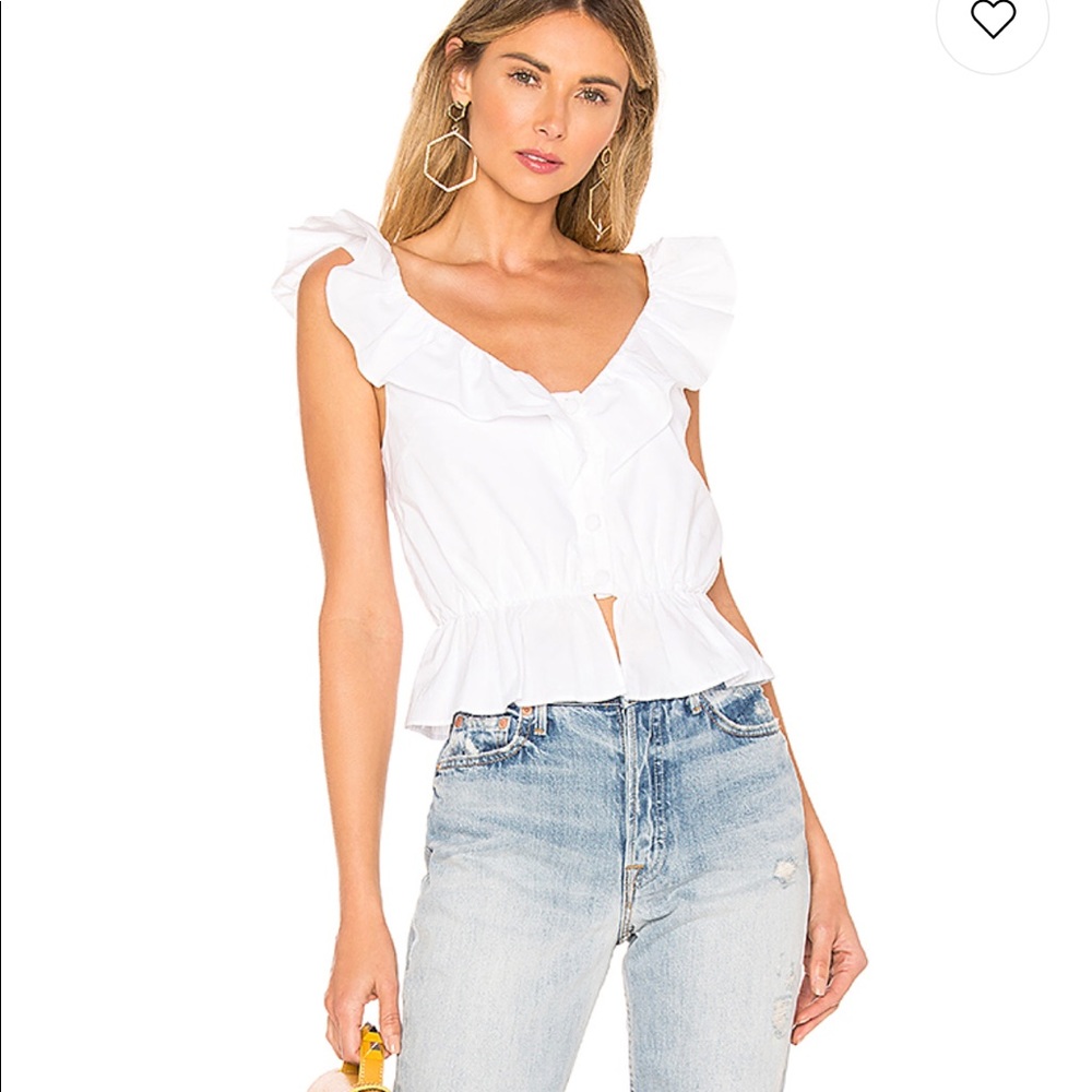 Lovers + friends white top